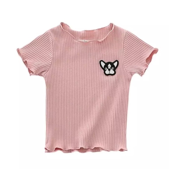 Other - NWT Beautiful Baby Girl Dog Design Pink Shirt Top